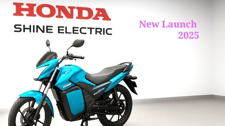Honda Shine Electric Bike in showroom with stylish design and eco-friendly features